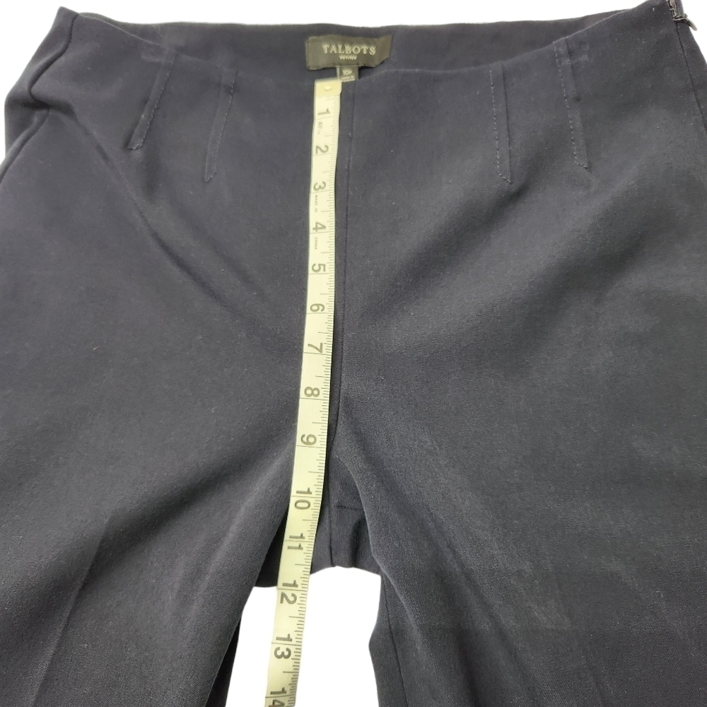 Talbots Pants Straight Leg High Waist Navy Blue, Size 10 Petite - Picture 12 of 14